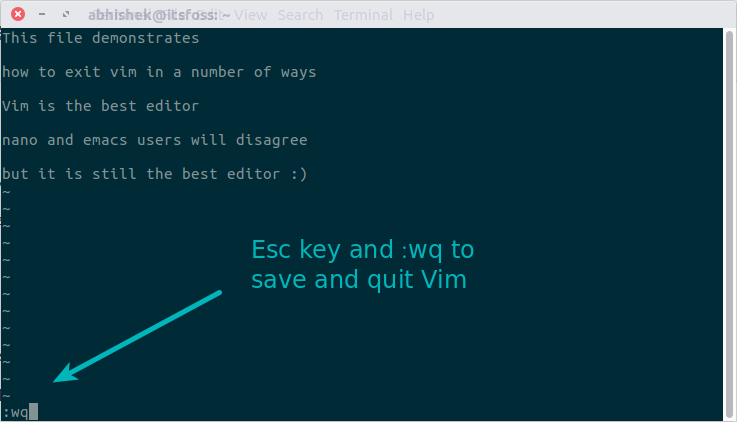 Как выйти из Vim