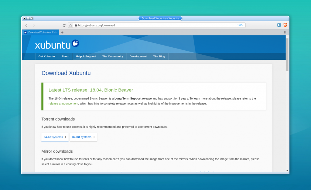 Установка Xubuntu 18.04