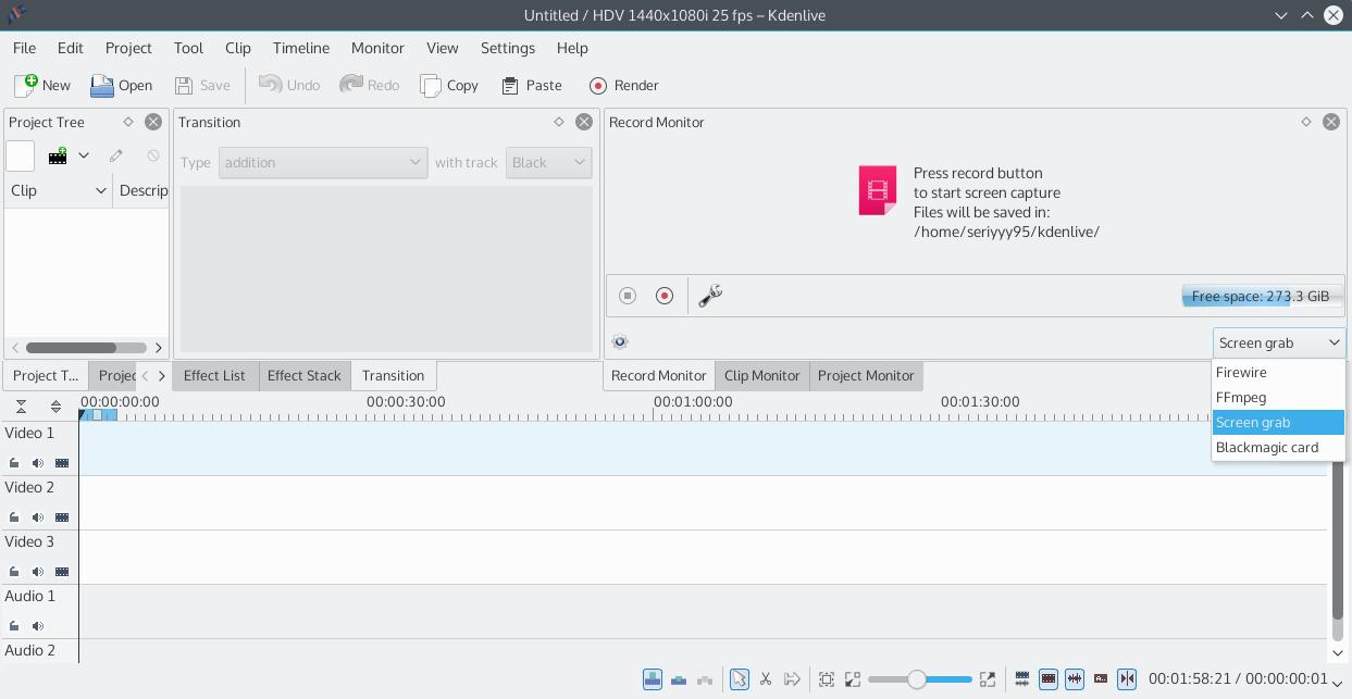 Запись видео с экрана в KDE
